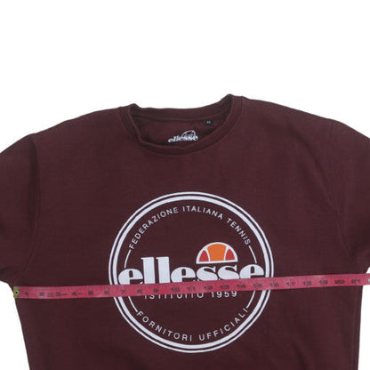 Mens UK Size M ellesse Brown Pullover Sweatshirt