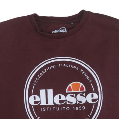 Mens UK Size M ellesse Brown Pullover Sweatshirt