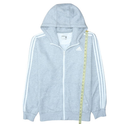 Mens UK Size L adidas Grey Full Zip Hoodie