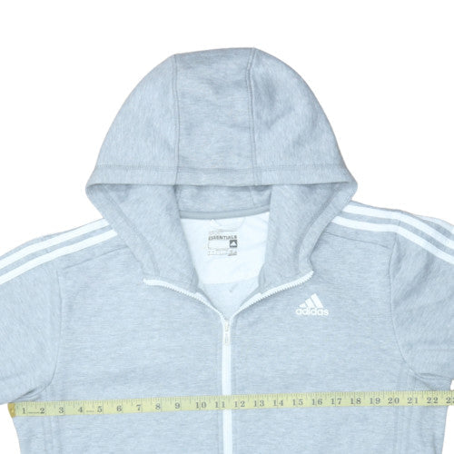 Mens UK Size L adidas Grey Full Zip Hoodie