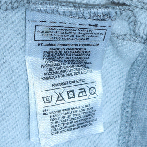 Mens UK Size L adidas Grey Full Zip Hoodie