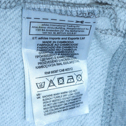 Mens UK Size L adidas Grey Full Zip Hoodie