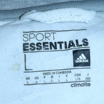 Mens UK Size L adidas Grey Full Zip Hoodie