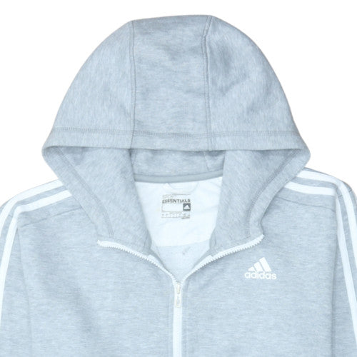 Mens UK Size L adidas Grey Full Zip Hoodie