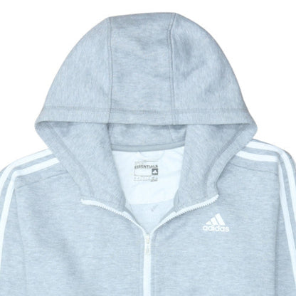 Mens UK Size L adidas Grey Full Zip Hoodie