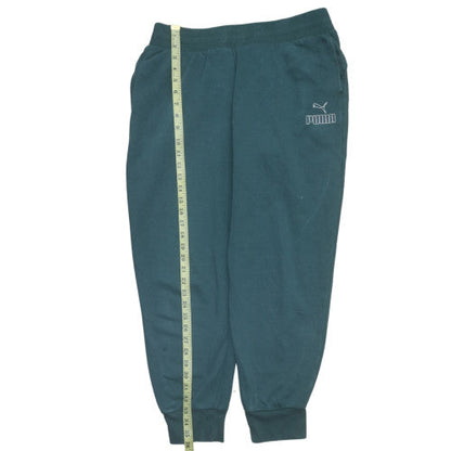 Puma Men’s Green Fleece Jogger Trousers Size L Regular Fit