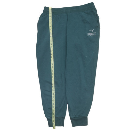 Puma Men’s Green Fleece Jogger Trousers Size L Regular Fit