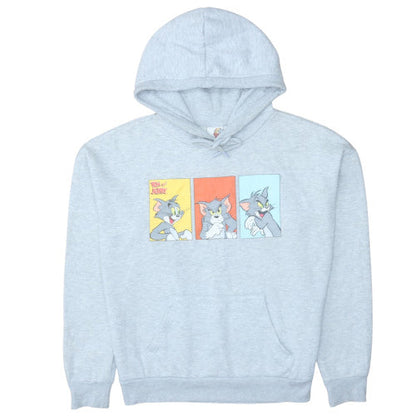 Womens UK Size S Tom & Jerry Grey Pullover Hoodie