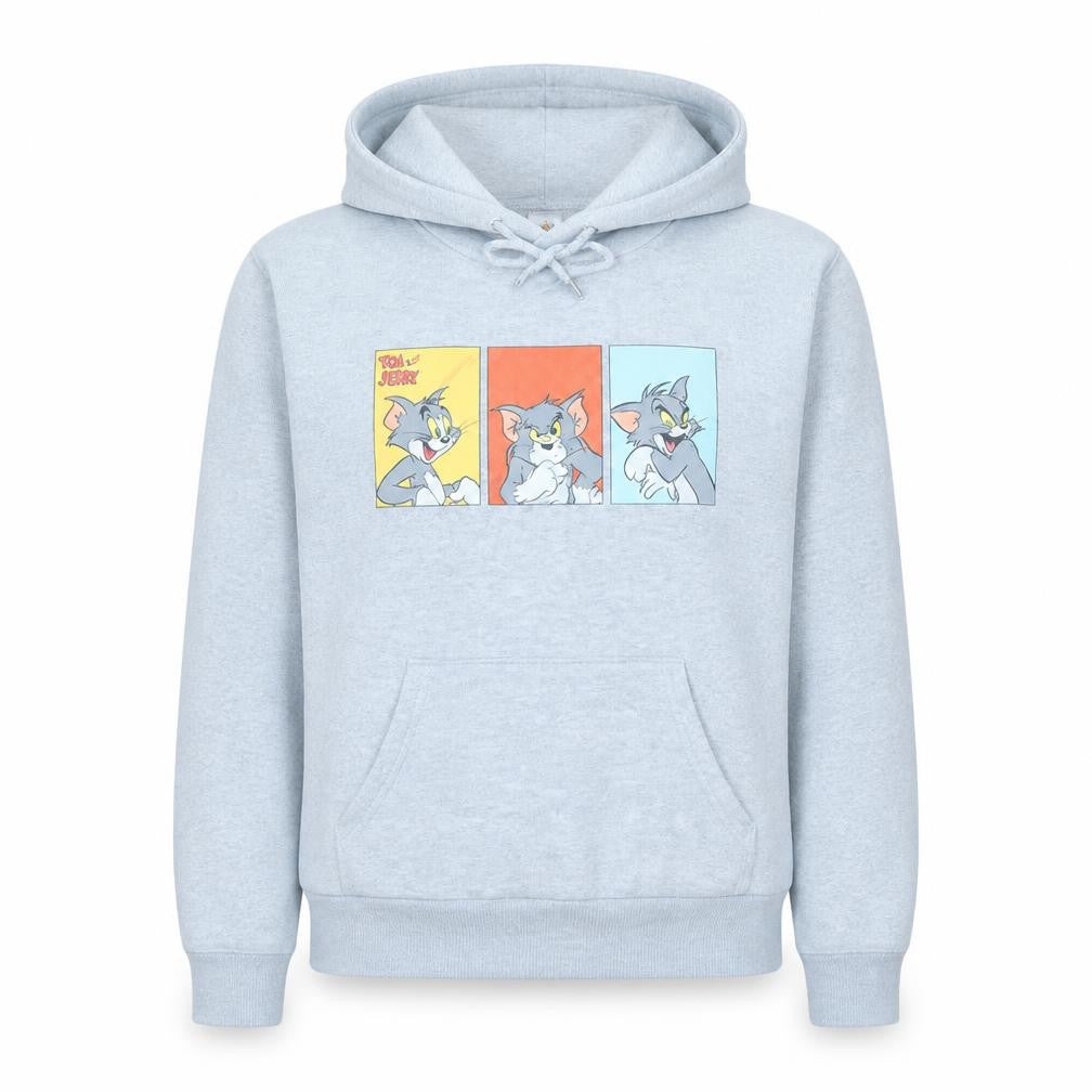 Womens UK Size S Tom & Jerry Grey Pullover Hoodie