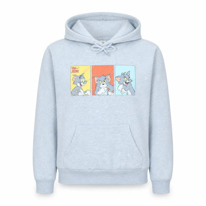 Womens UK Size S Tom & Jerry Grey Pullover Hoodie