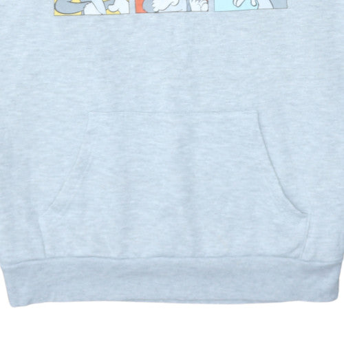 Womens UK Size S Tom & Jerry Grey Pullover Hoodie