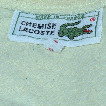 Mens UK Size M Lacoste Yellow Pullover Sweatshirt