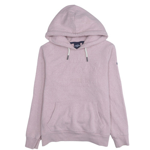 Womens UK Size M Superdry Pink Pullover Hoodie