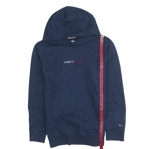 Mens UK Size M Tommy Jeans Blue Pullover Hoodie