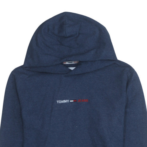 Mens UK Size M Tommy Jeans Blue Pullover Hoodie