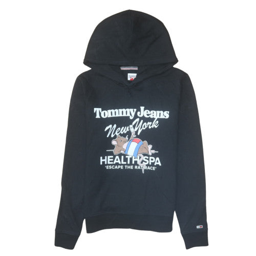Mens UK Size S Tommy Jeans Black Pullover Hoodie
