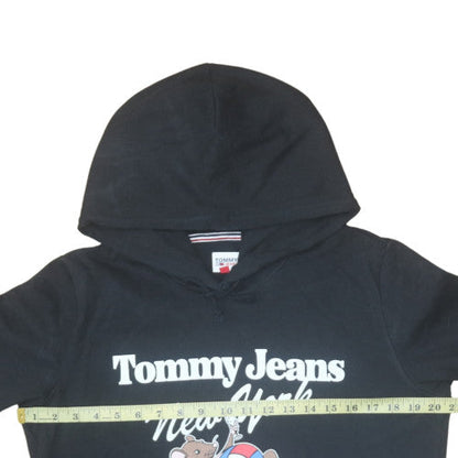 Mens UK Size S Tommy Jeans Black Pullover Hoodie