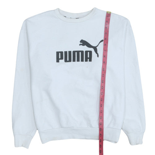 Mens UK Size M PUMA White Pullover Sweatshirt