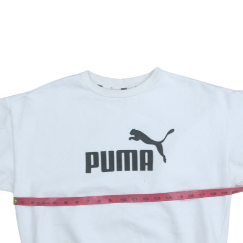 Mens UK Size M PUMA White Pullover Sweatshirt