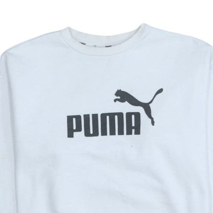 Mens UK Size M PUMA White Pullover Sweatshirt