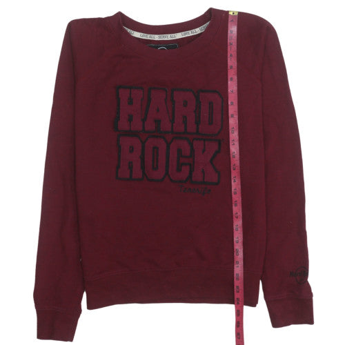 Mens UK Size L Hard Rock Cafe Red Pullover Sweatshirt