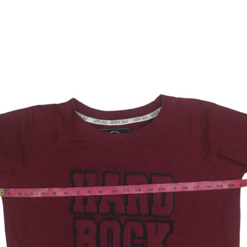 Mens UK Size L Hard Rock Cafe Red Pullover Sweatshirt