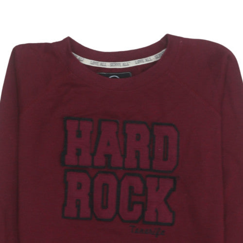 Mens UK Size L Hard Rock Cafe Red Pullover Sweatshirt