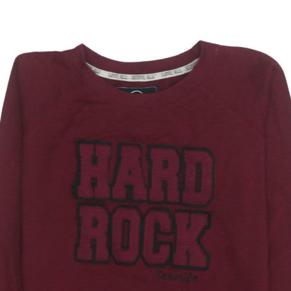 Mens UK Size L Hard Rock Cafe Red Pullover Sweatshirt