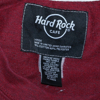 Mens UK Size L Hard Rock Cafe Red Pullover Sweatshirt