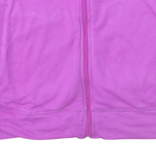 Womens UK Size L adidas Pink Full Zip Hoodie