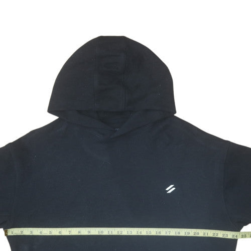 Mens UK Size L Superdry Black Pullover Hoodie