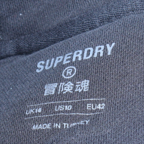 Mens UK Size L Superdry Black Pullover Hoodie