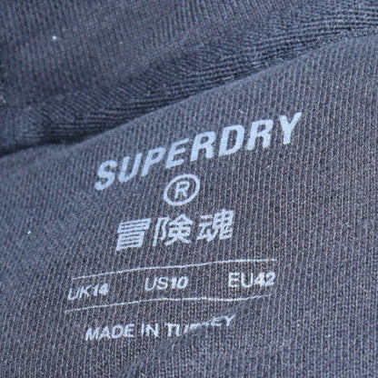 Mens UK Size L Superdry Black Pullover Hoodie