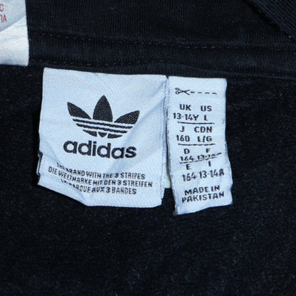 Adidas Boys Black 13-14 Years 1/2 Zip Hooded Sweatshirt with Logo