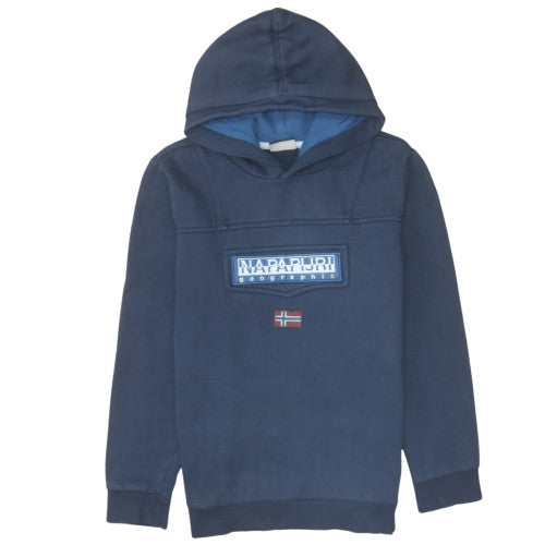 Womens UK Size 12 Napapijri Blue Pullover Hoodie