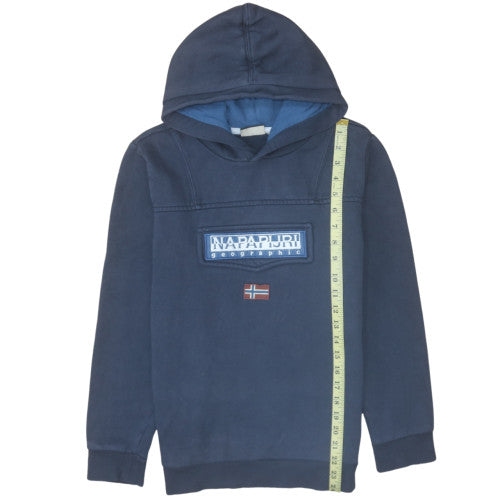 Womens UK Size 12 Napapijri Blue Pullover Hoodie