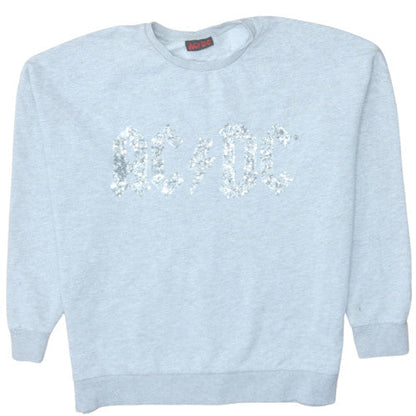 Womens UK Size 14 AC/DC Grey Pullover Sweatshirt