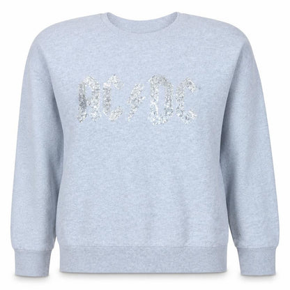 Womens UK Size 14 AC/DC Grey Pullover Sweatshirt