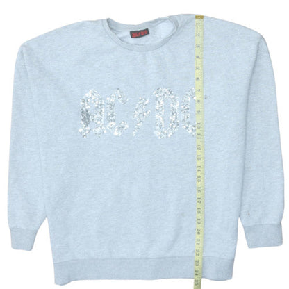 Womens UK Size 14 AC/DC Grey Pullover Sweatshirt