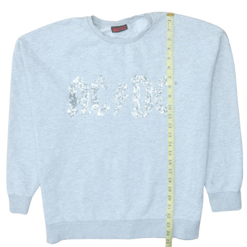 Womens UK Size 14 AC/DC Grey Pullover Sweatshirt