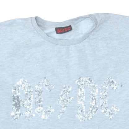 Womens UK Size 14 AC/DC Grey Pullover Sweatshirt