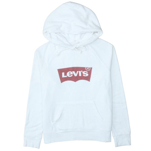 Womens UK Size M Levi's White Pullover Hoodie