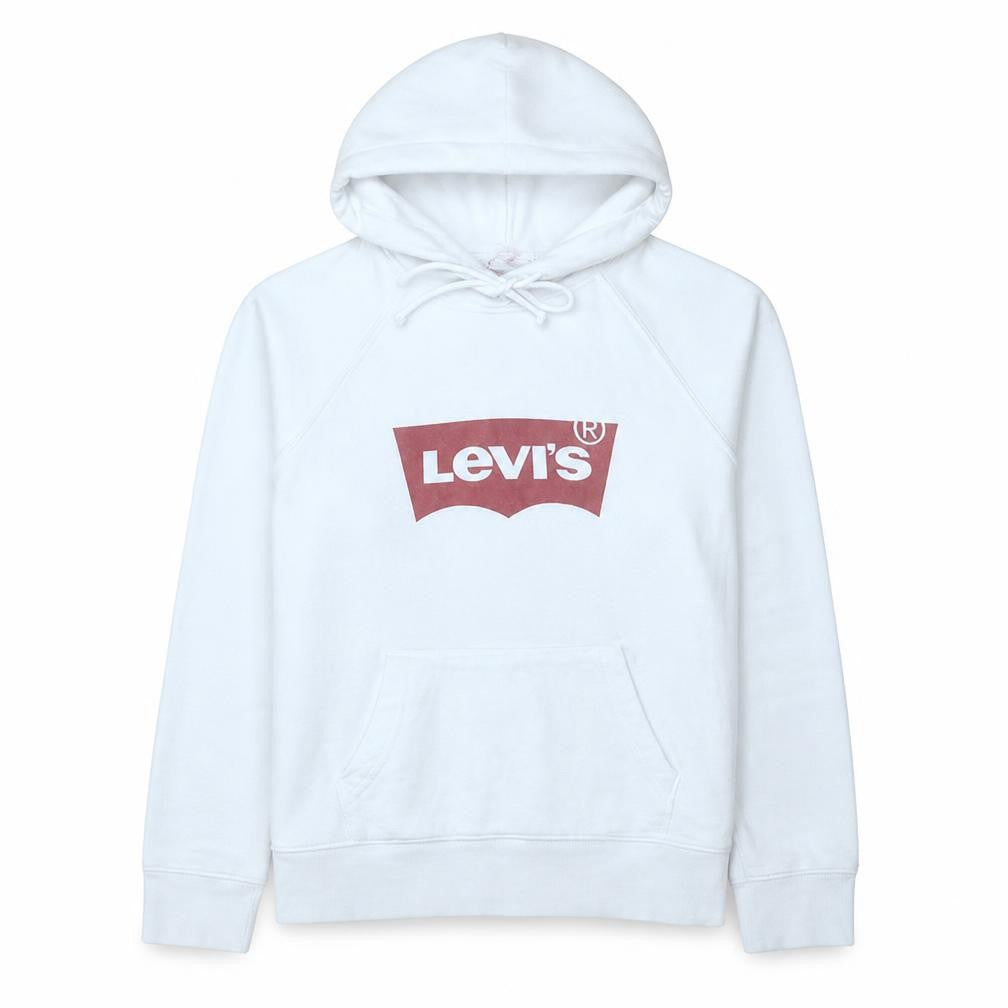Womens UK Size M Levi's White Pullover Hoodie