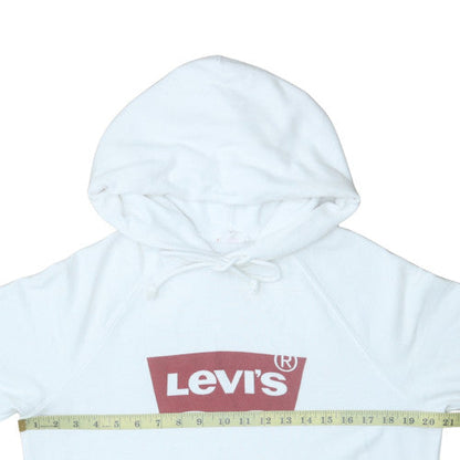 Womens UK Size M Levi's White Pullover Hoodie