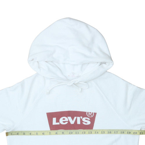Womens UK Size M Levi's White Pullover Hoodie
