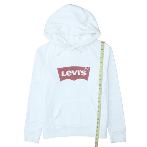 Womens UK Size M Levi's White Pullover Hoodie