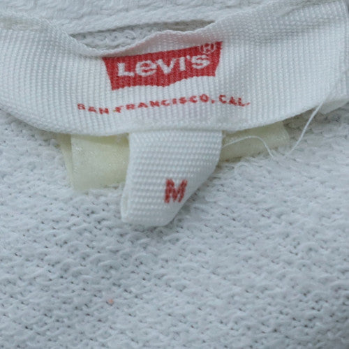 Womens UK Size M Levi's White Pullover Hoodie