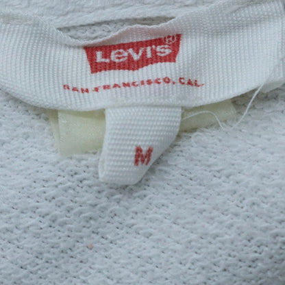 Womens UK Size M Levi's White Pullover Hoodie