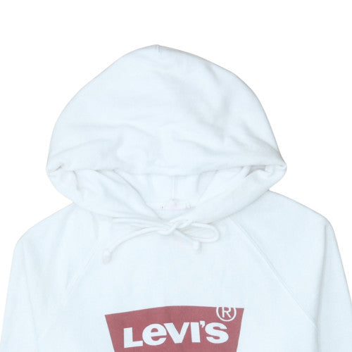 Womens UK Size M Levi's White Pullover Hoodie