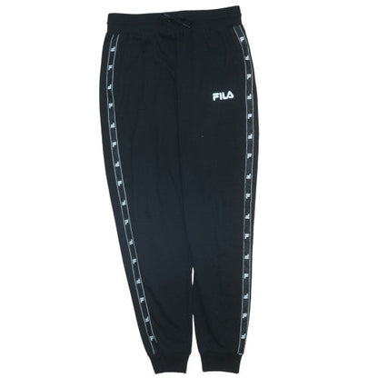 FILA Mens Black XL Jogger Sweatpants with Logo Tape Detail